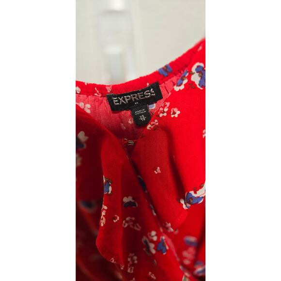 Womens red floral dress from Express. Size x-small - Picture 8 of 15